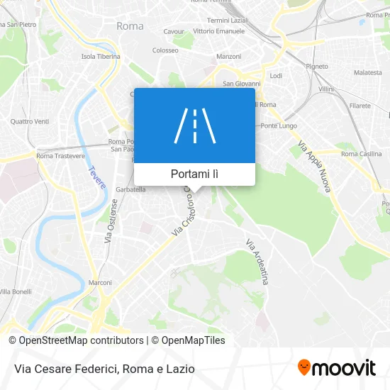 Mappa Via Cesare Federici