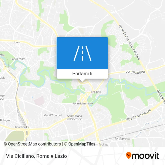 Mappa Via Ciciliano