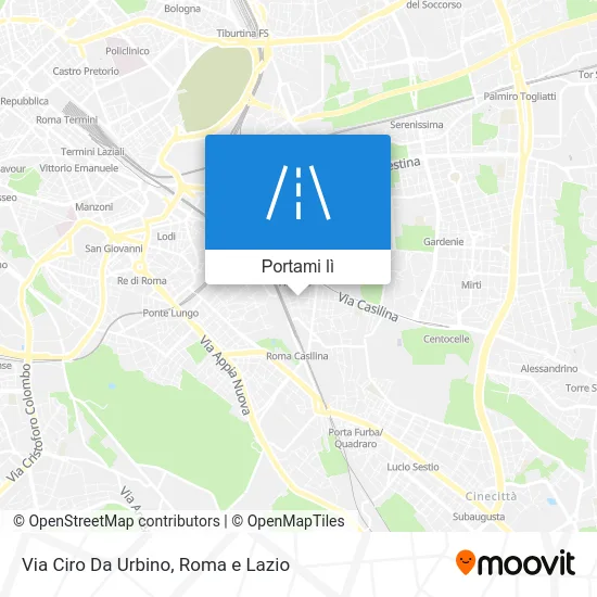 Mappa Via Ciro Da Urbino