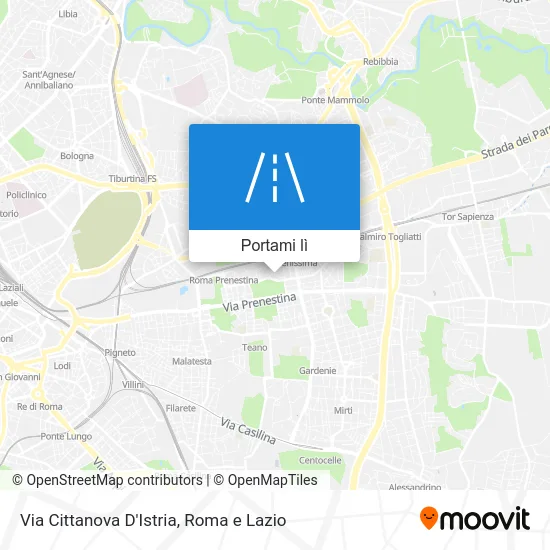 Mappa Via Cittanova D'Istria