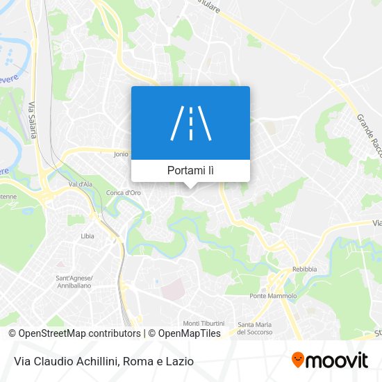 Mappa Via Claudio Achillini