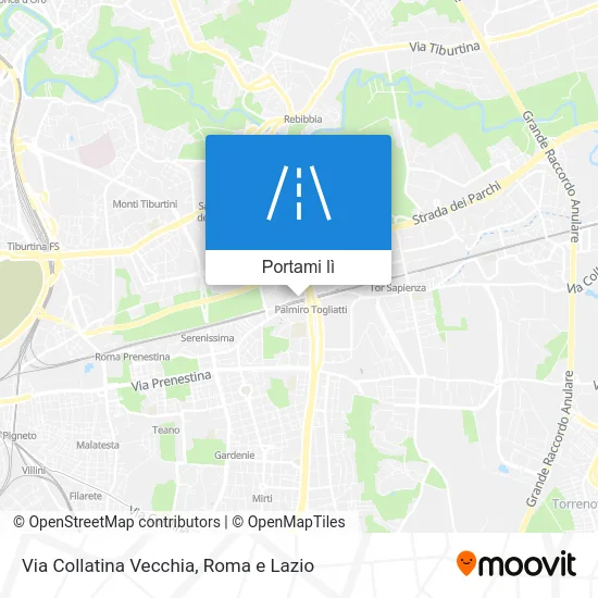 Mappa Via Collatina Vecchia