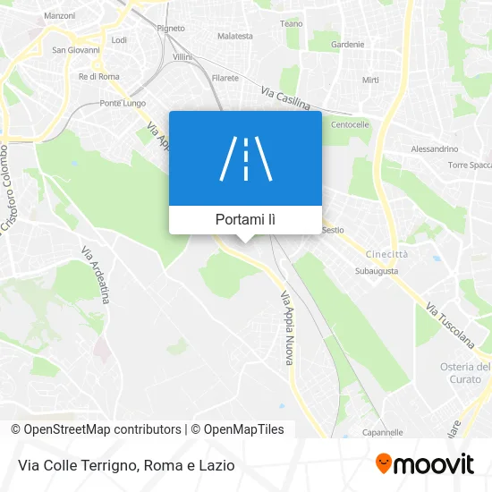 Mappa Via Colle Terrigno