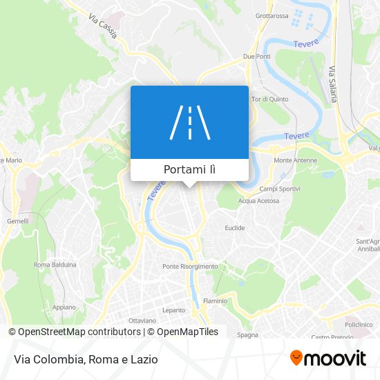 Mappa Via Colombia