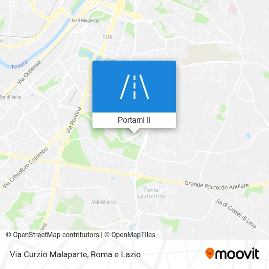 Mappa Via Curzio Malaparte