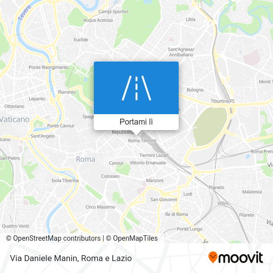 Mappa Via Daniele Manin