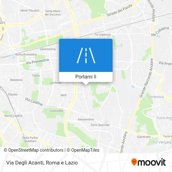 Mappa Via Degli Acanti