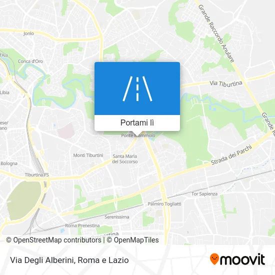 Mappa Via Degli Alberini