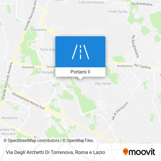 Mappa Via Degli Archetti Di Torrenova