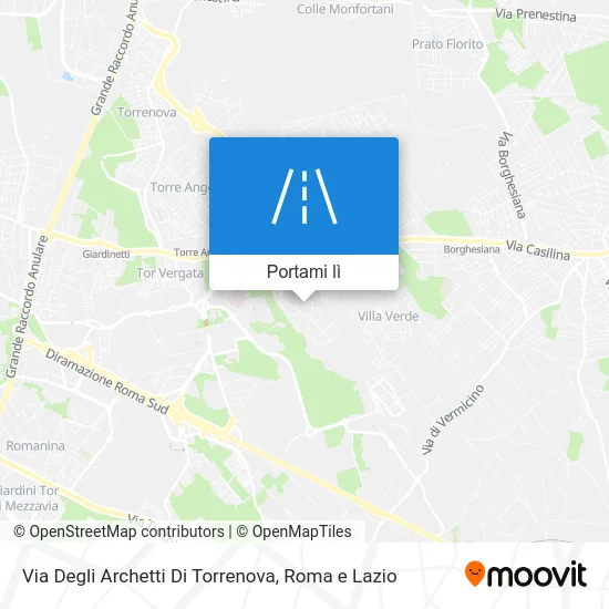 Mappa Via Degli Archetti Di Torrenova
