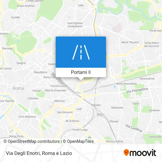 Mappa Via Degli Enotri