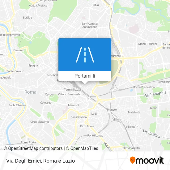 Mappa Via Degli Ernici