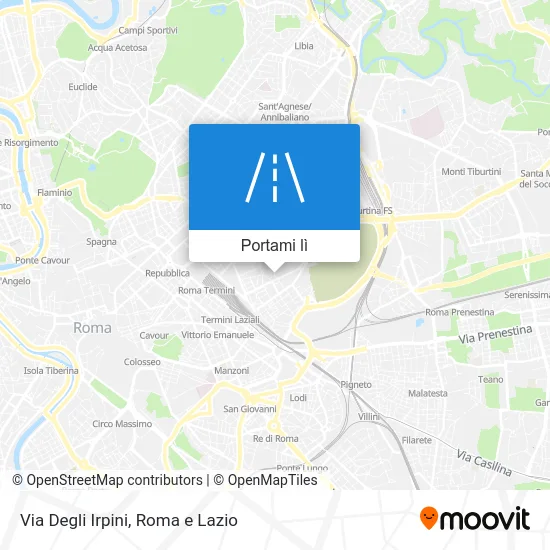 Mappa Via Degli Irpini