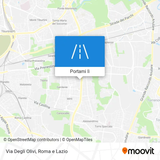 Mappa Via Degli Olivi
