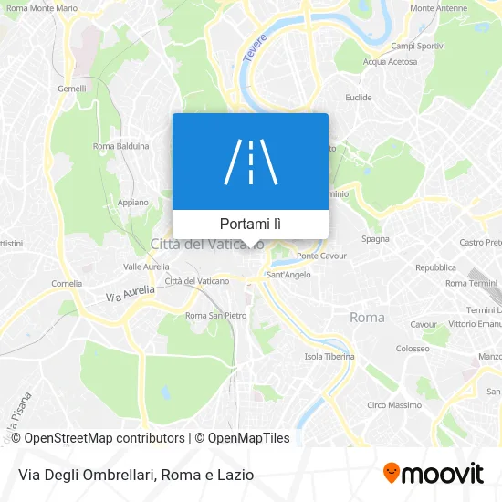 Mappa Via Degli Ombrellari