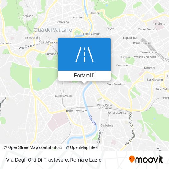 Mappa Via Degli Orti Di Trastevere