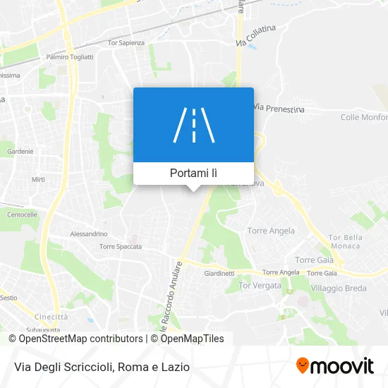 Mappa Via Degli Scriccioli