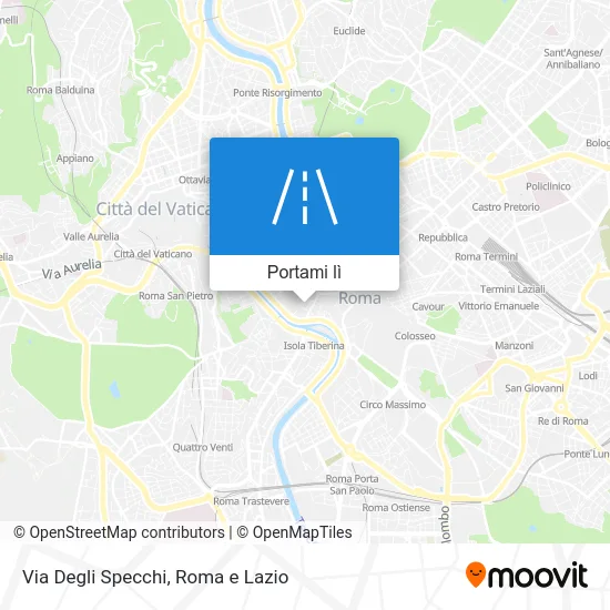 Mappa Via Degli Specchi