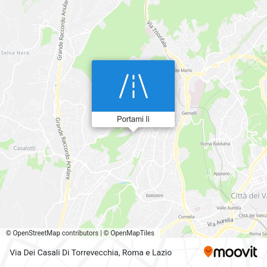 Mappa Via Dei Casali Di Torrevecchia