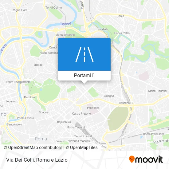 Mappa Via Dei Colli