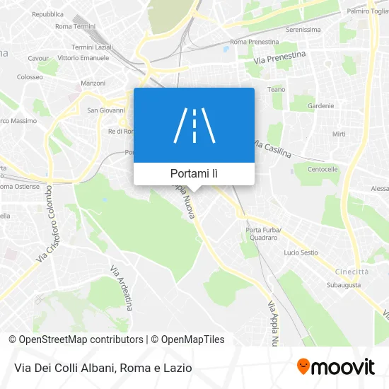 Mappa Via Dei Colli Albani