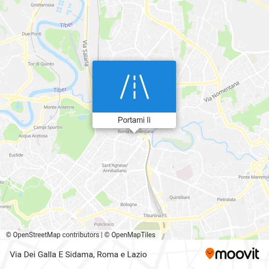 Mappa Via Dei Galla E Sidama
