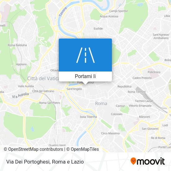 Mappa Via Dei Portoghesi