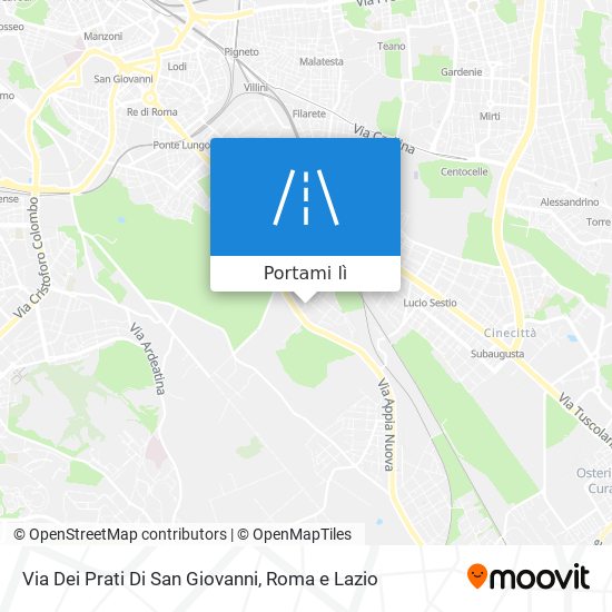 Mappa Via Dei Prati Di San Giovanni