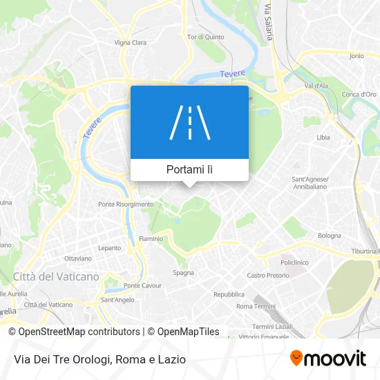 Mappa Via Dei Tre Orologi