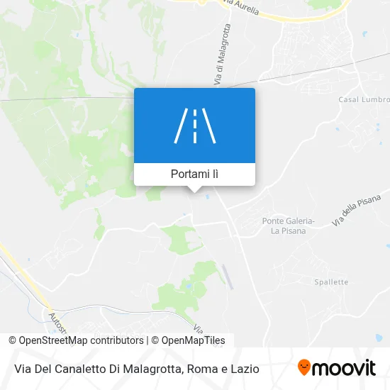 Mappa Via Del Canaletto Di Malagrotta
