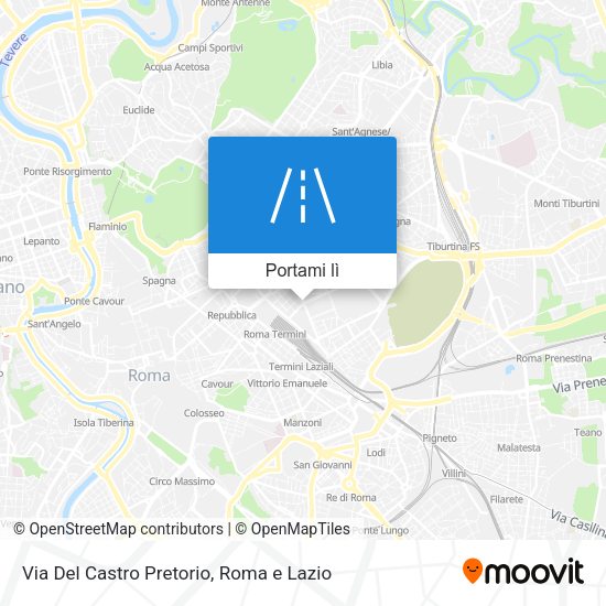 Mappa Via Del Castro Pretorio