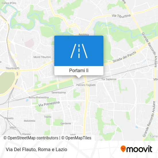 Mappa Via Del Flauto