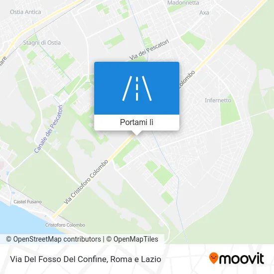 Mappa Via Del Fosso Del Confine