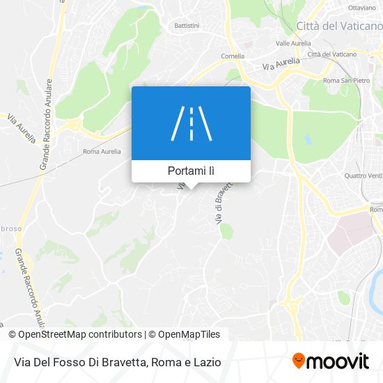 Mappa Via Del Fosso Di Bravetta