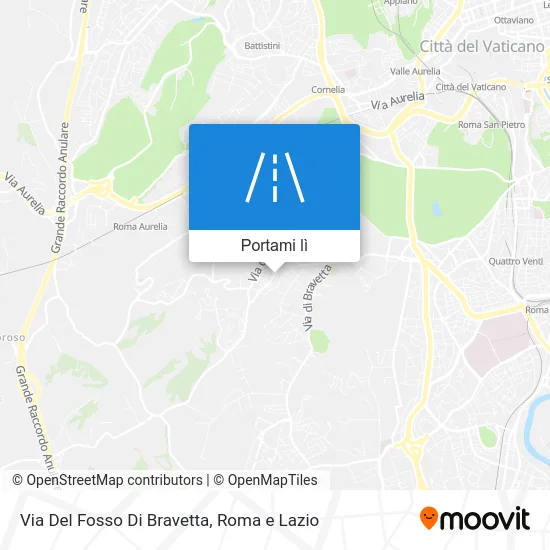 Mappa Via Del Fosso Di Bravetta