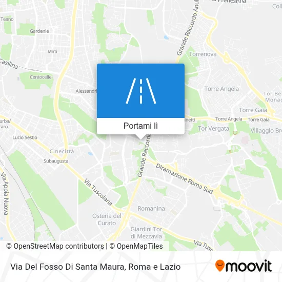 Mappa Via Del Fosso Di Santa Maura