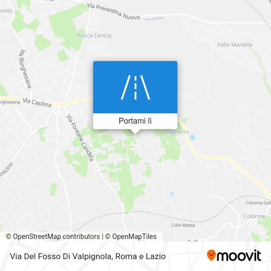 Mappa Via Del Fosso Di Valpignola