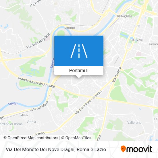 Mappa Via Del Monete Dei Nove Draghi