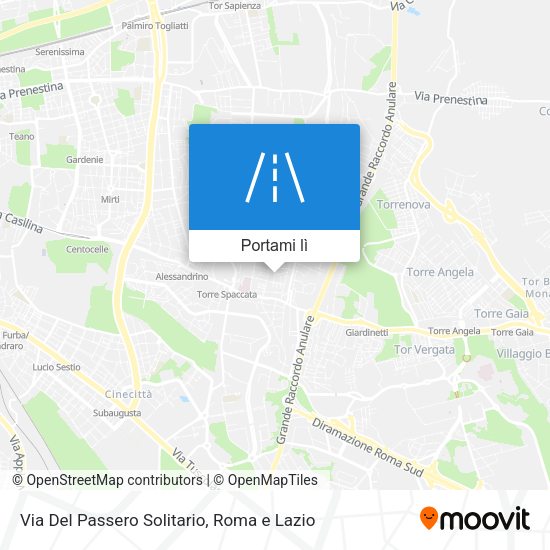 Mappa Via Del Passero Solitario