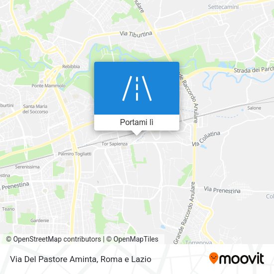 Mappa Via Del Pastore Aminta