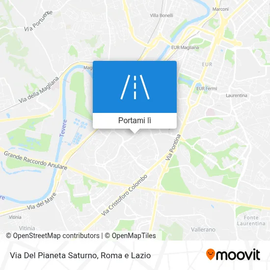 Mappa Via Del Pianeta Saturno