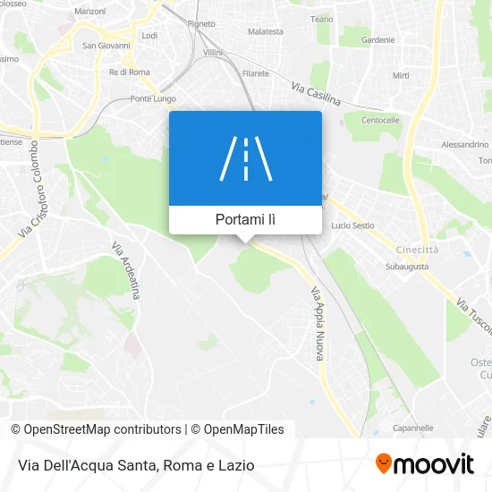 Mappa Via Dell'Acqua Santa