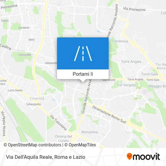 Mappa Via Dell'Aquila Reale