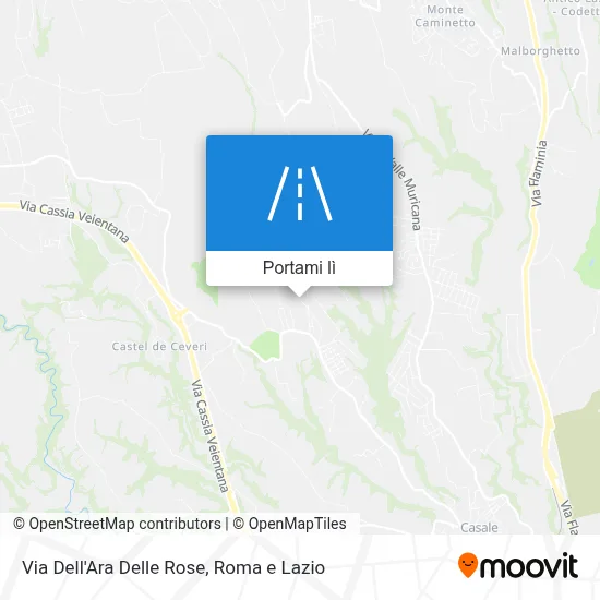 Mappa Via Dell'Ara Delle Rose