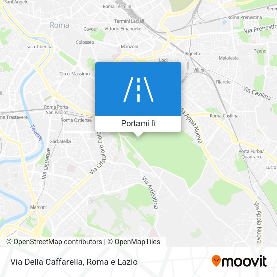 Mappa Via Della Caffarella