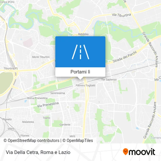 Mappa Via Della Cetra