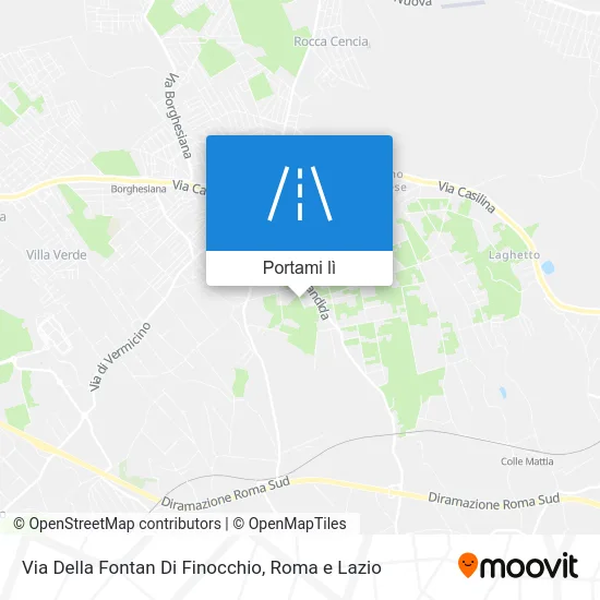 Mappa Via Della Fontan Di Finocchio