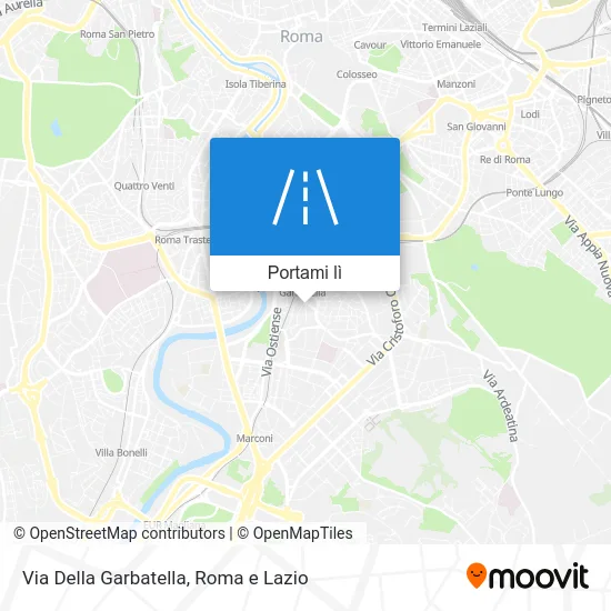 Mappa Via Della Garbatella