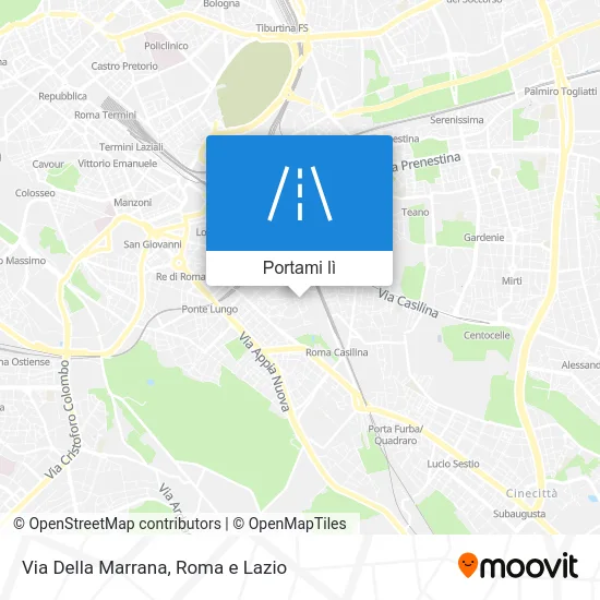 Mappa Via Della Marrana