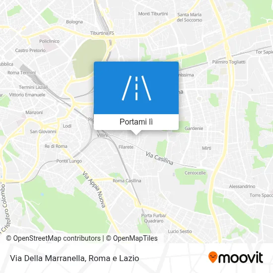 Mappa Via Della Marranella
